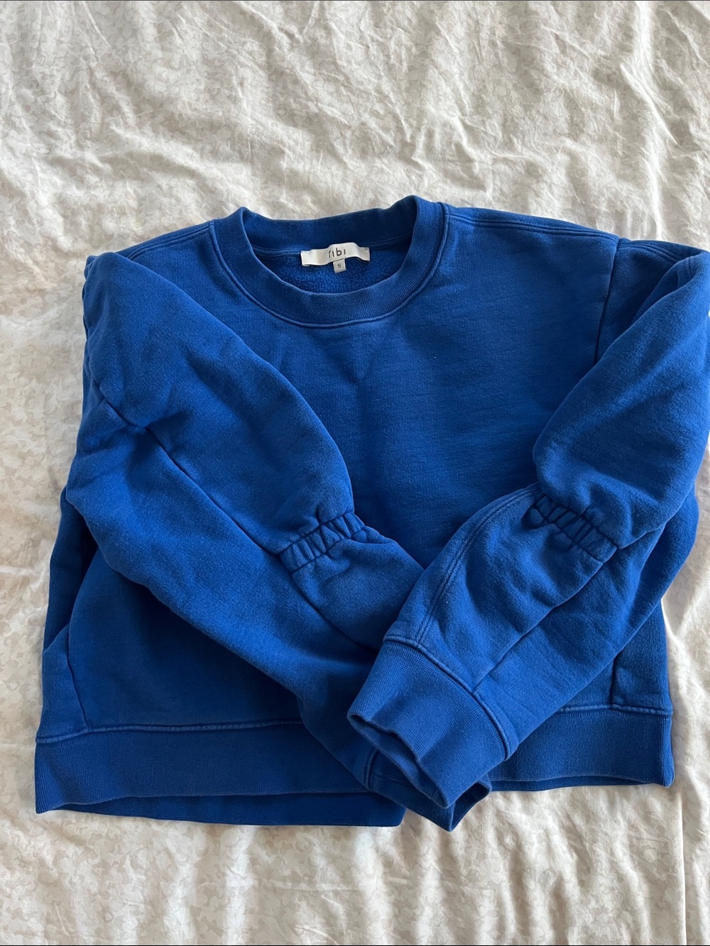 Tibi Sculpted pullover crewneck sweater top , used, good condition. Blue